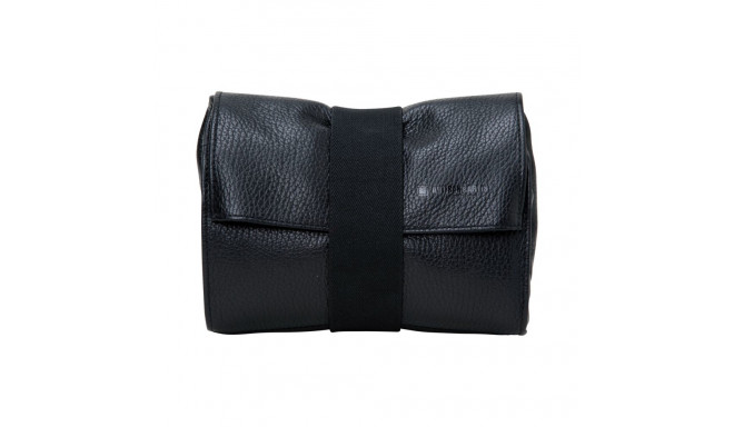 Artisan & Artist I ACAM-78 I Leather Pouch in Kipskin Leather (L) Black