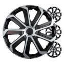 Kołpaki samochodowe 4szt. komplet evo czarno srebrne 16" cali color box