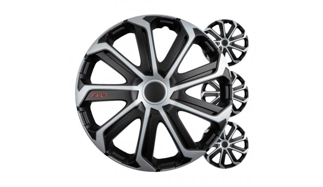 autokilbid 4tk komplekt evo must-hõbedased 16" color box