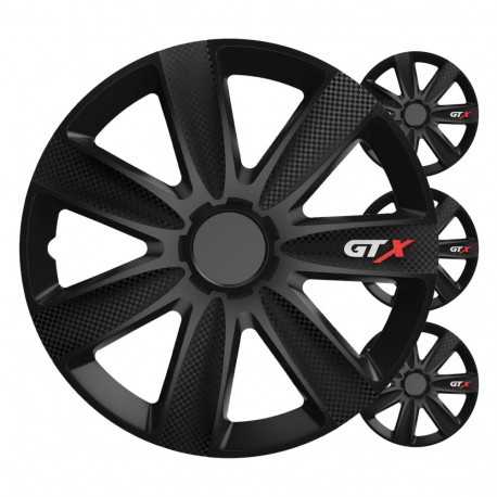 GTX autoilukilbid, 4 tk, 14 tolli, must carbon, värviline karp