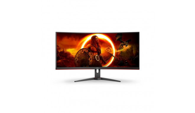 AOC G2 CU34G2XE/BK LED ekraan 86.4 cm (34") 3440 x 1440 pikslit Wide Quad HD LCD must, punane