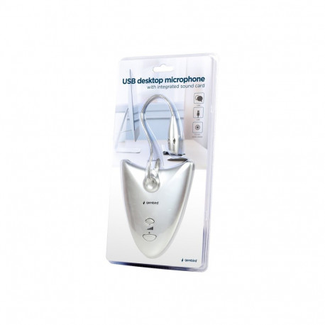 GEMBIRD USB desktop microphone MIC-DU-01 with integrated sound card