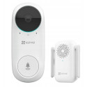 Ezviz DB2C Умный Беспроводной HD 1080p Видеозвонок с Батарейным Модулем и Звуковым Устройством – Бел