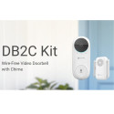 Ezviz DB2C Viedo Durvju Zvans bezvadu HD 1080p ar akumulatora skaņas moduļa komplektu Baltā krāsā