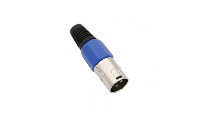 1428# Wtyk mikrofonowy xlr 3p na kabel niebieski (10 tk.)