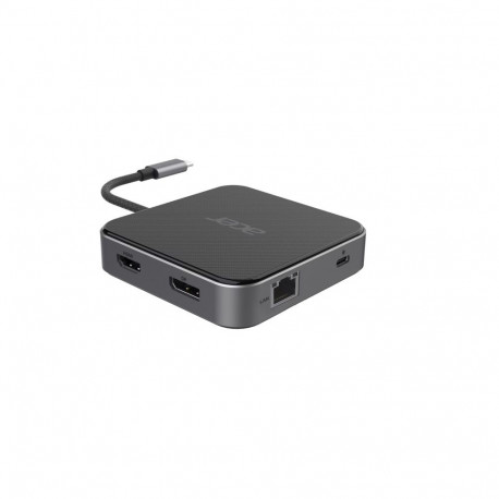 Acer adapter 7-in-1 USB4 juhtmega, must, hõbe