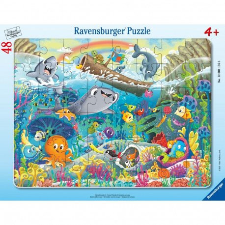 Ravensburger plaatpusle 48 tk: rõõmsad mereloomad