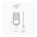 Gatvės šviestuvas LED 230V 100W 10 000lm, 130° x 75° 4000K neutraliai balta, STREETLITE, IP65, IK08