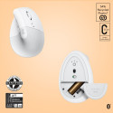 "Logitech Lift for Mac Vertical mouse ergonomic optical 6 buttons wireless Bluetooth Bolt USB receiv