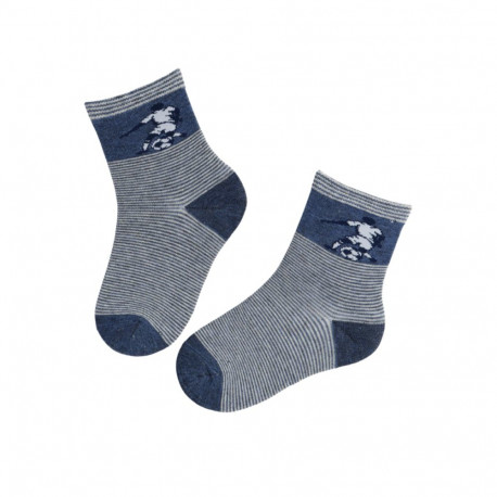 SOKISAHTEL ARON sinised jalgpalluriga puuvillased sokid lastele 438, 439