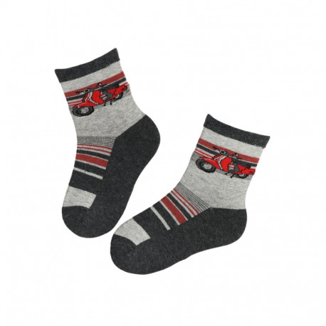 SOKISAHTEL ARON hallid mootorrattaga puuvillased sokid lastele 438