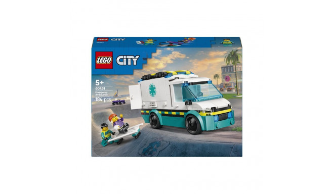 TOY CONSTRUCT EMERGENCY AMBULANCE 60451