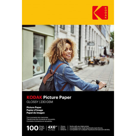Kodak fotopaber 10x15 230g Glossy 100 lehte
