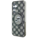 Case Karl Lagerfeld Button Karl&Choupette Heads On KL Pattern MagSafe for Samsung Galaxy S25 black