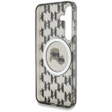 Case Karl Lagerfeld Button Karl&Choupette Heads On KL Pattern MagSafe for Samsung Galaxy S25 black