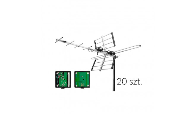 21-057# Antena dvb-t atd32s vhf/uhf mux8 kierunkowa pasywna 20-pak