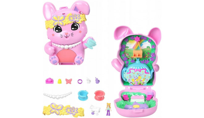 Mattel Polly Pocket jänku teepidu figuur ja tarvikud