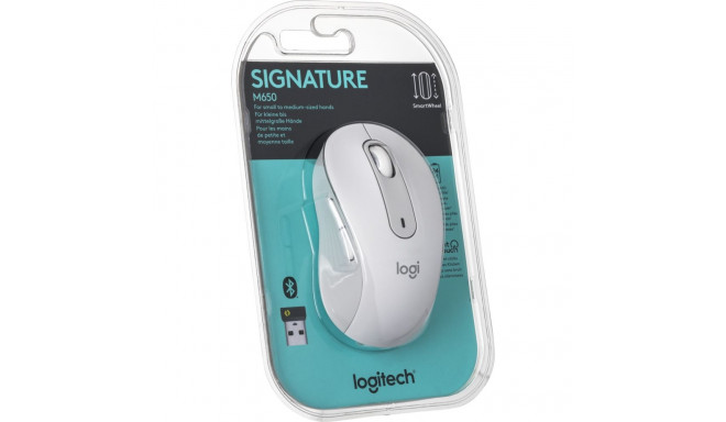 Logitech Signature M650 juhtmevaba hiir, valge