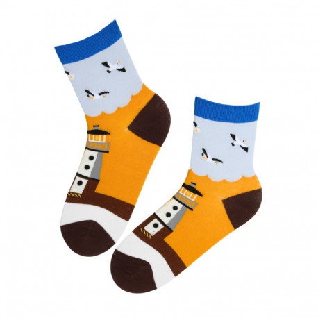 SOKISAHTEL REINO puuvillased majakaga mereteemalised sokid 444