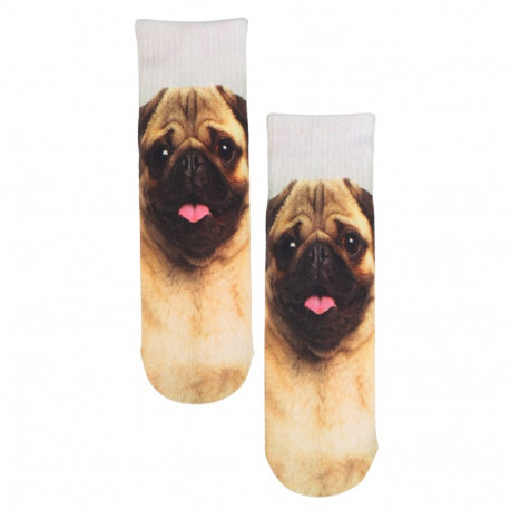 SOKISAHTEL PRINT mopsi pildiga prinditud sokid 444