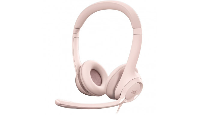 "LOGITECH H390 Headset on-ear wired USB-A rose"
