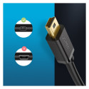 Ugreen universaalne mini USB andmesidekaabel 1m must (10355)