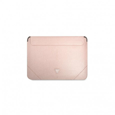 Original GUESS Laptop Sleeve Saffiano Triangle Logo GUCS16PSATLP 16 inches pink