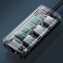 Ugreen 20265 USB-A | RJ45 1000 Mbps HUB 3x USB 3.0 võrguadapter - must