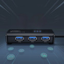 Ugreen 20265 USB-A | RJ45 1000 Mbps HUB 3x USB 3.0 võrguadapter - must