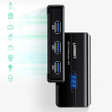 Ugreen 20265 USB-A | RJ45 1000 Mbps HUB 3x USB 3.0 võrguadapter - must