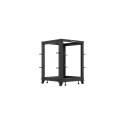 OPEN RACK 19" 15U 600X600-1100 ADJUSTABLE BLACK LANBERG