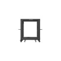 OPEN RACK 19" 12U 600X600-1100 ADJUSTABLE BLACK LANBERG