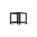 OPEN RACK 19" 9U 600X600-1100 ADJUSTABLE BLACK LANBERG