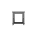 OPEN RACK 19" 12U 600X600-1100 ADJUSTABLE BLACK LANBERG