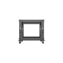 OPEN RACK 19" 9U 600X600-1100 ADJUSTABLE BLACK LANBERG