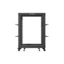 OPEN RACK 19" 15U 600X600-1100 ADJUSTABLE BLACK LANBERG