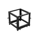 OPEN RACK 19" 9U 600X600-1100 ADJUSTABLE BLACK LANBERG