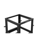 OPEN RACK 19" 9U 600X600-1100 ADJUSTABLE BLACK LANBERG