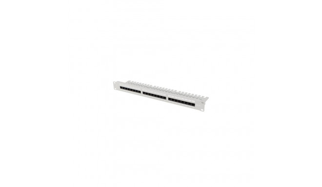 PATCH PANEL 24 PORT 1U 19" CAT.5E UTP WITH CABLE ORGANIZER GREY LANBERG