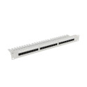 PATCH PANEL 24 PORT 1U 19" CAT.5E UTP WITH CABLE ORGANIZER GREY LANBERG