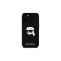 Karl Lagerfeld KLHMP15SSKHPPLK iPhone 15 6.1" black/black hardcase Silicone Karl Head Print Mag