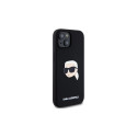 Karl Lagerfeld KLHMP15SSKHPPLK iPhone 15 6.1" black/black hardcase Silicone Karl Head Print Mag