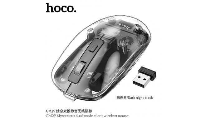 Wireless mouse Hoco 2,4G 1600 dpi GM29 dark night black