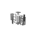 RACK CABINET 19" FREE-STANDING 47U/800X800 (FLAT PACK) WITH MESH DOOR LCD BLACK LANBERG