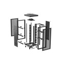 RACK CABINET 19" FREE-STANDING 47U/800X800 (FLAT PACK) WITH MESH DOOR LCD BLACK LANBERG
