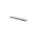 PATCH PANEL 24 PORT 1U 19" CAT.6A UTP WITH CABLE ORGANIZER GREY LANBERG
