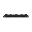 PATCH PANEL 24 PORT 1U 19" CAT.6A UTP WITH CABLE ORGANIZER BLACK LANBERG