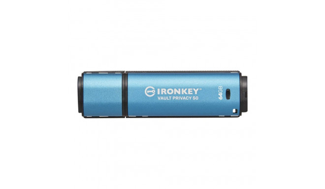 Kingston 64GB IronKey Vault Privacy 50 USB AES-256 krüpteeritud FIPS 197