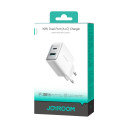 Joyroom JR-TCF15 network charger USB-C | USB-A 30W - white