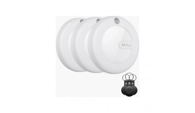 MiLi GPS locator 3 pcs + black keychain case 3 pcs MiTag